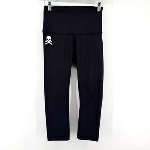 Lululemon Leggings SoulCycle Skull 6 Black Womens New York Yoga Crop High Rise